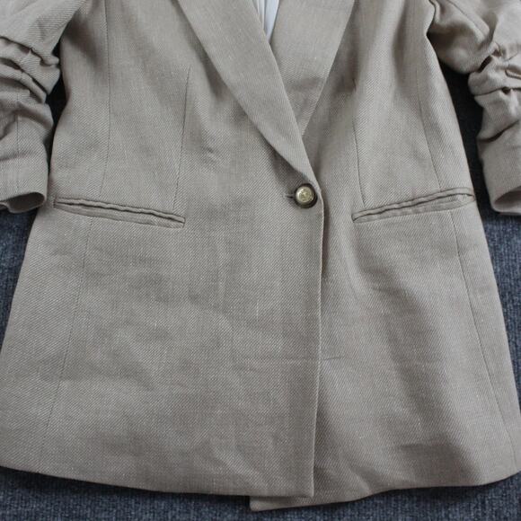 Veronica Beard Blazer Women 4 Kimmel Dickey Jacket Tan Classic Workwear Business - Picture 5 of 14